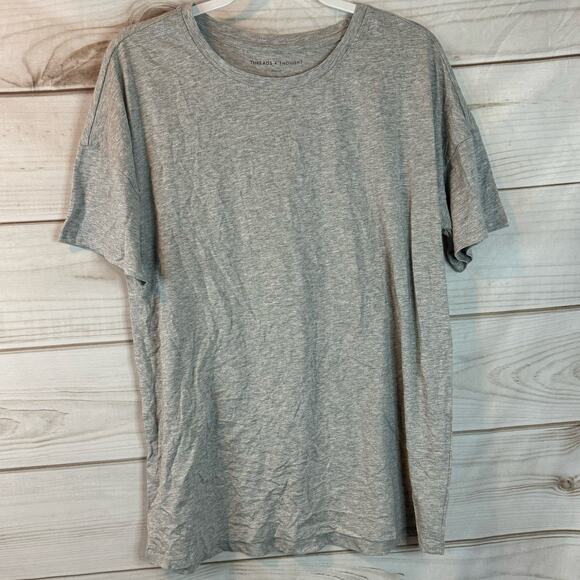 Threads 4 Thought ReActive Gray Crew Neck Short Sleeve T-Shirt Size Medium - Picture 1 of 7